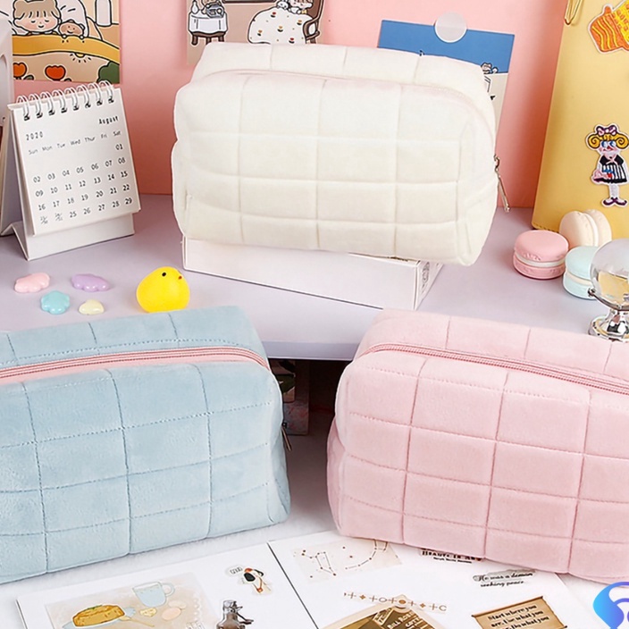 

[✉ R☀WV] Pensil case/pensil Pouch/Make up Tas/MUJI STYLE Tas Pena Kapasitas Besar-Suning Mall- top.produuk!