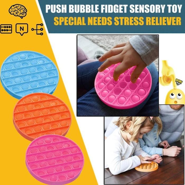 POP IT BUBBLE FIDGET TOYS- MAINAN FIDGET TOY POP IT RAINBOW WARNA