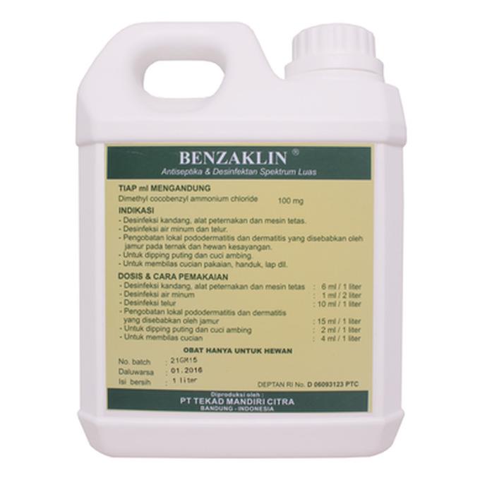 favorit] BENZAKLIN 1liter - disinfektan kandang