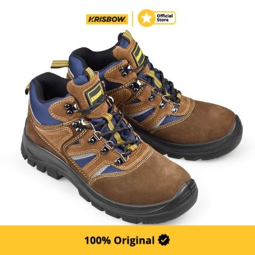 Terlaris Krisbow Sepatu Safety Shoes Prince Ankle Boots Uk 39-Cokelat