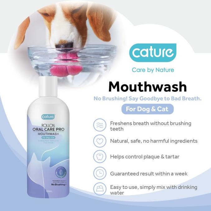 cature oral care pro series mouthwash (bottle) for dog cat