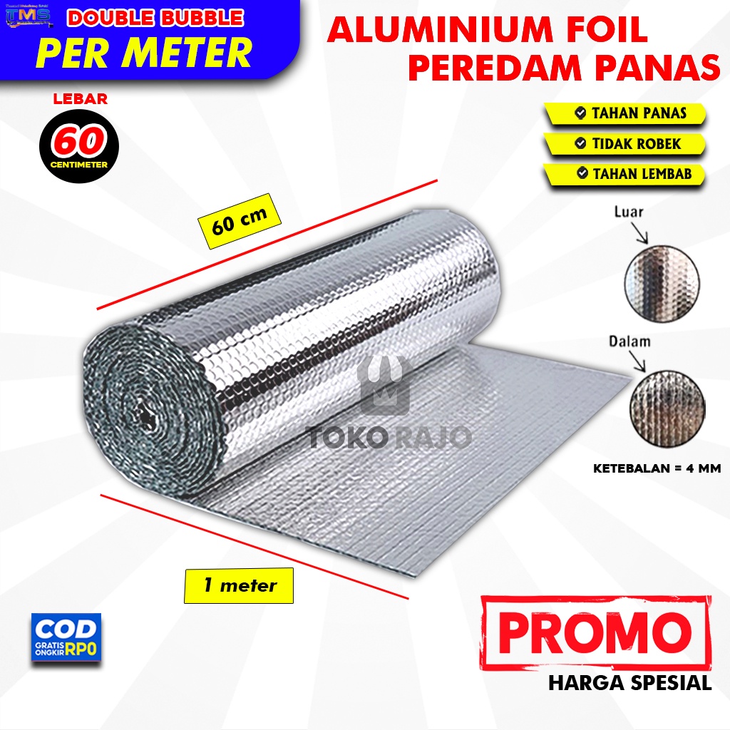 Alumunium Foil Peredam Panas Atap Rumah Aluminium Foil Atap Alumunium Foil Buble Peredam Panas Peredam Side Peredam Panas Suara Hujan Atap Genteng Rumah Pabrik Sarang Walet Tebal 4 MM Panas Atap Aluminium Foil