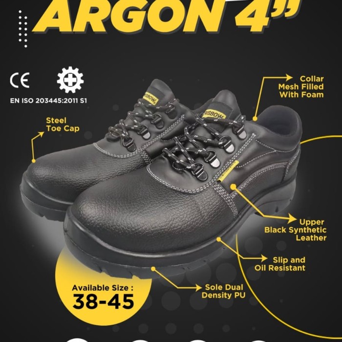 Diskon Sepatu Krisbow Argon 4 Inch/Safety Shoes Krisbow Argon Original