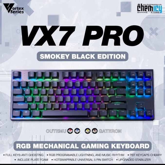 Vortex Series VX7 Pro Smokey RGB Hotswap Mechanical Gaming Keyboard