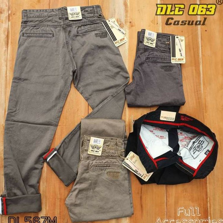 Celana Original D'LOCO Celana Casual Pria Kualitas Cardinal Celana Panjang Pria D'loco Kain Kanvas S