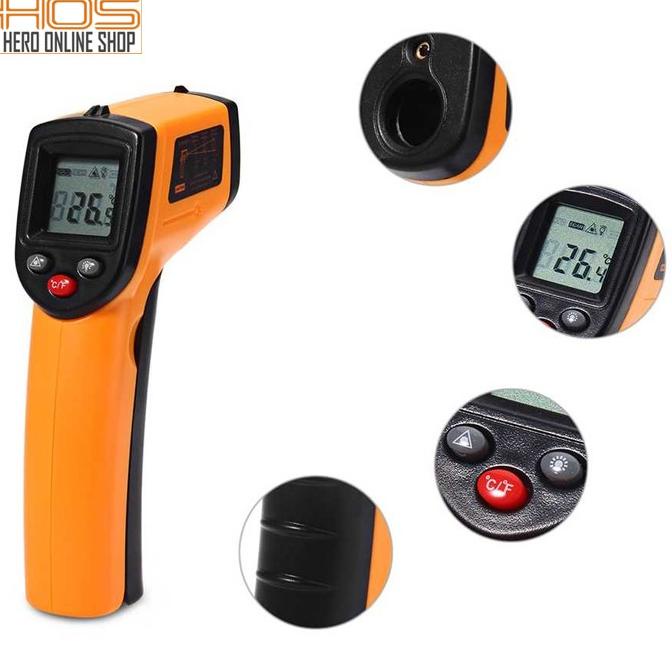 Pengukur Suhu Panas Thermogun Thermometer Industri Termometer Infrared