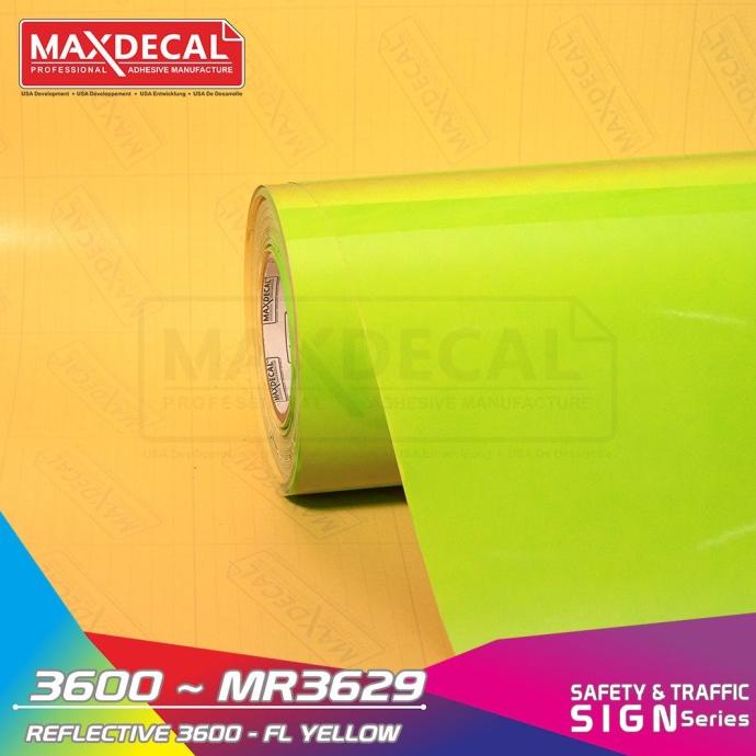 

populer] [60cm] MAXDECAL Reflective FLUO YELLOW 3629 Scotchlite Kuning Neon