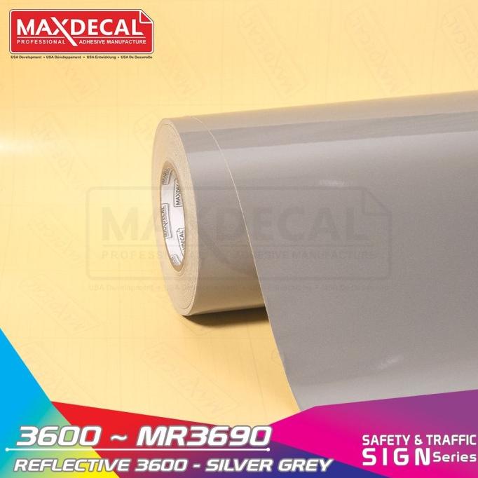 

------] [60cm] MAXDECAL Reflective SILVER GREY 3690 Scotchlite Abu Gelap Perak