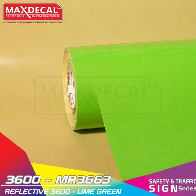 

monggo] [60cm] MAXDECAL Reflective LIME GREEN 3663 Scotchlite Hijau Setabilo