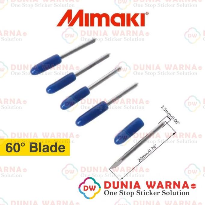 

&<&<&<&] MIMAKI Carbide Blade Compatible 60 Derajat Tutup Biru Blue Mata Pisau