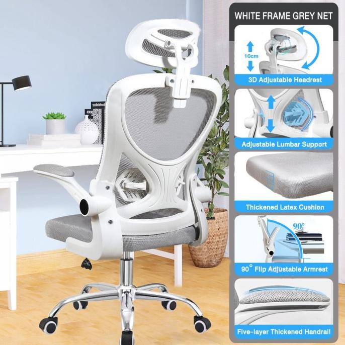 Kursi Gaming - Gaming Chair / Kursi Kantor / Kursi Ergonomis-kaki baja