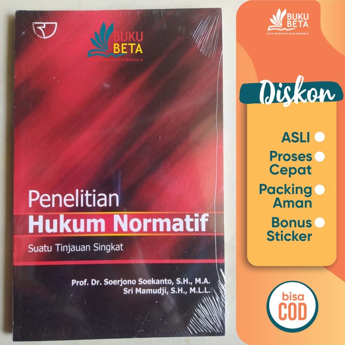 

Terbaru Penelitian Hukum Normatif - Soerjono Soekanto