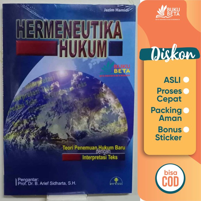 

Murah Hermeneutika Hukum - Jazim Hamidi - Uii Press