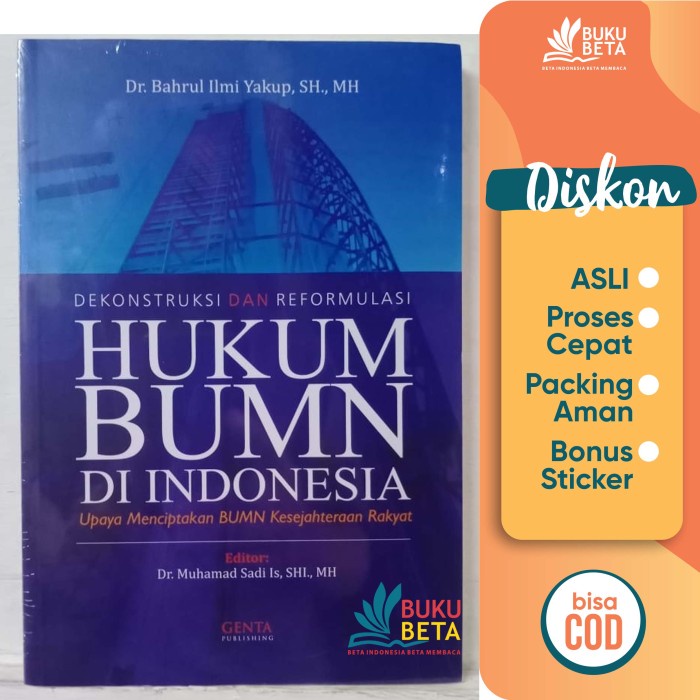 

Terbaru Dekonstruksi Dan Reformulasi Hukum Bumn Di Indonesia - Bahrul Ilmi Y