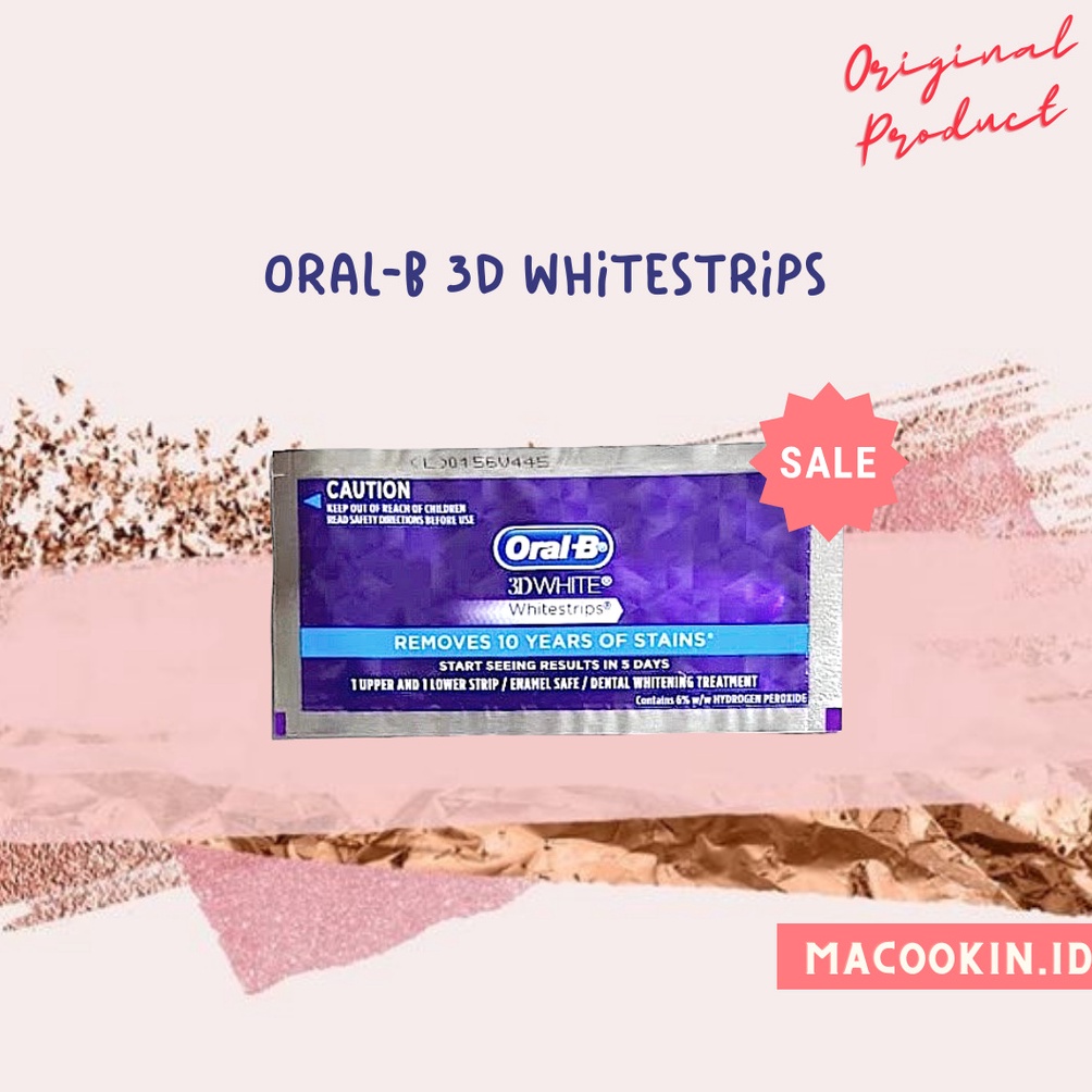 PEMUTIH GIGI ORAL-B PEMUTIH GIGI 3D WHITENING WHITESTRIPS WHITE STRIPS ORAL B [KODE. E13F]