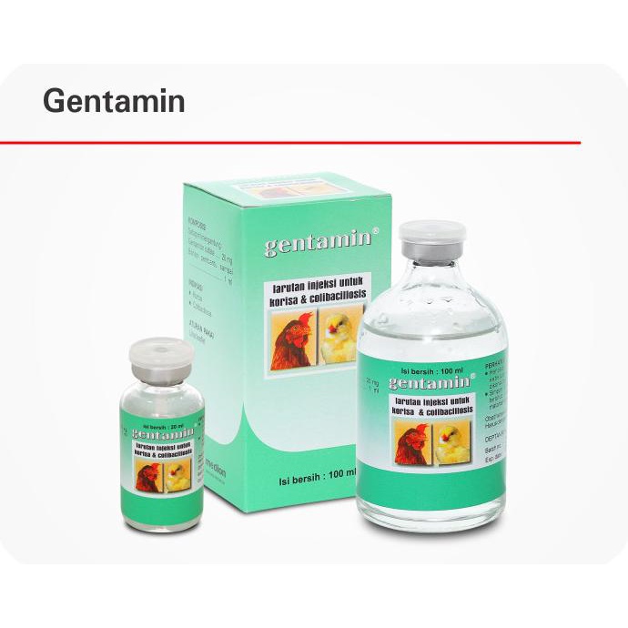 

] larutan injeksi untuk korisa dan colobaccillosis GENTAMIN 100ml