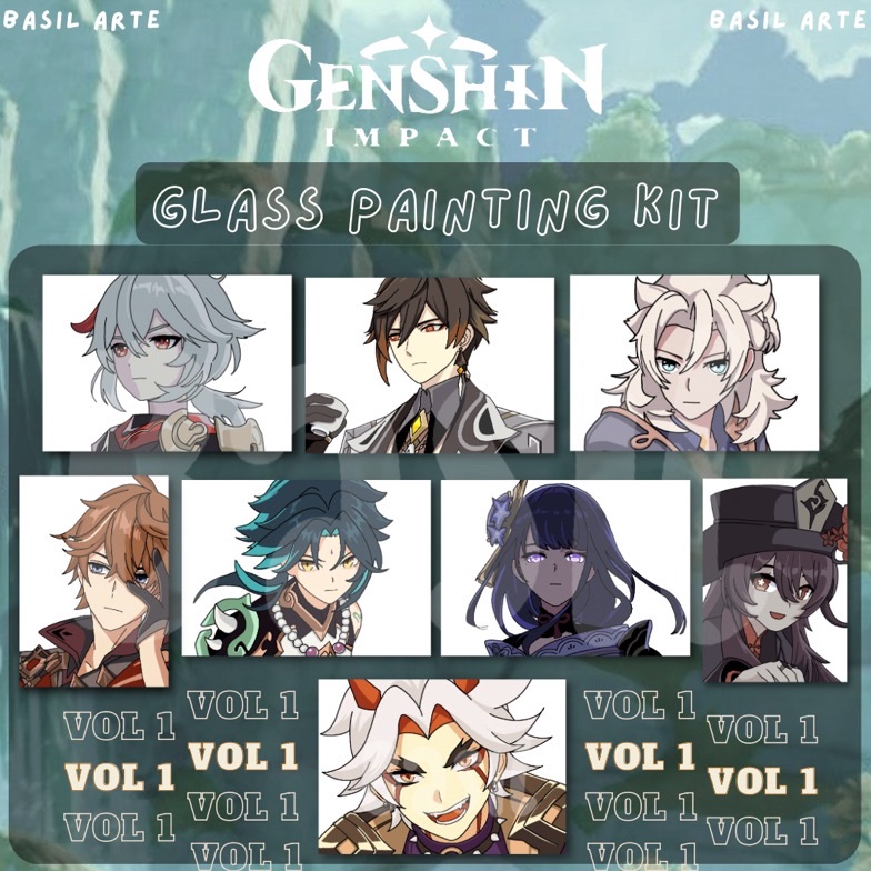 

[PROMO BDC1] [Genshin Impact] I Glass Painting Kit - DIY Acrylic Paint by Numbers 0QH