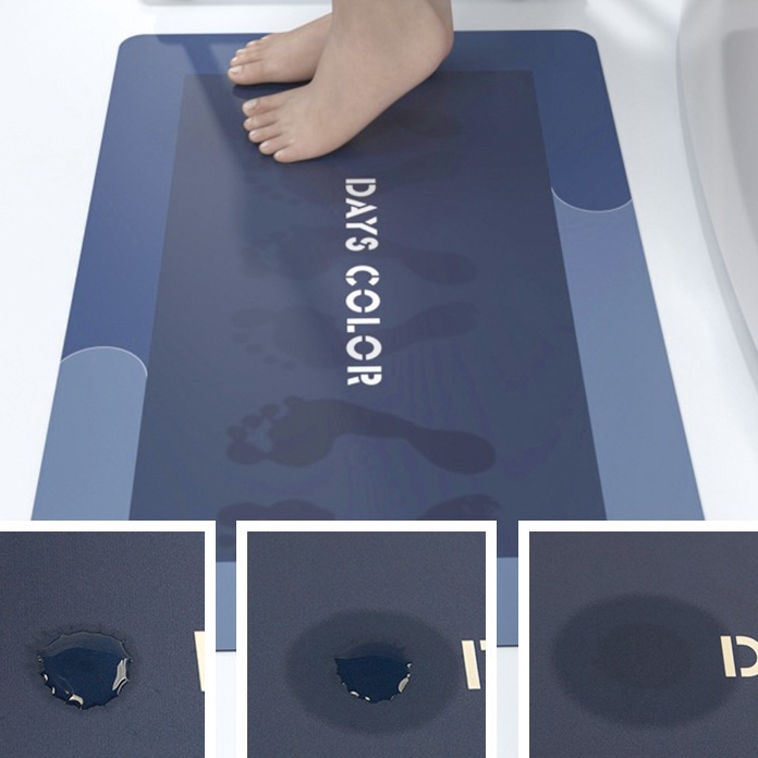 SMWS8242 Terbaru 3.3 Keset Diatomite Asli Barang IMPORT Keset Kamar Mandi Diatomite Karet Menyerap A