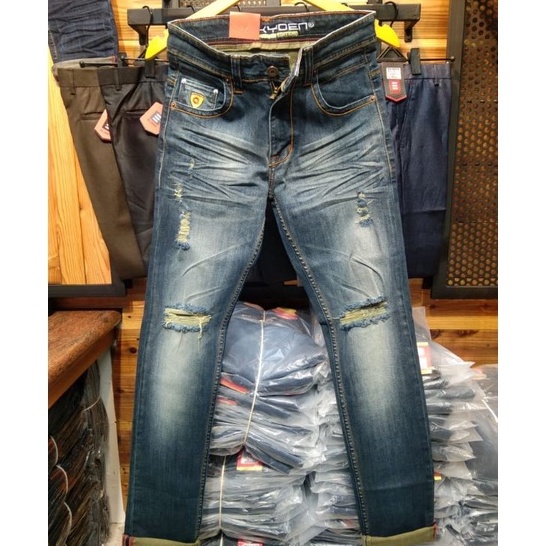 Best Terlaris harga promo///celana jeans pria sobek terlaris///celana jeans pria sobek tambal /celan