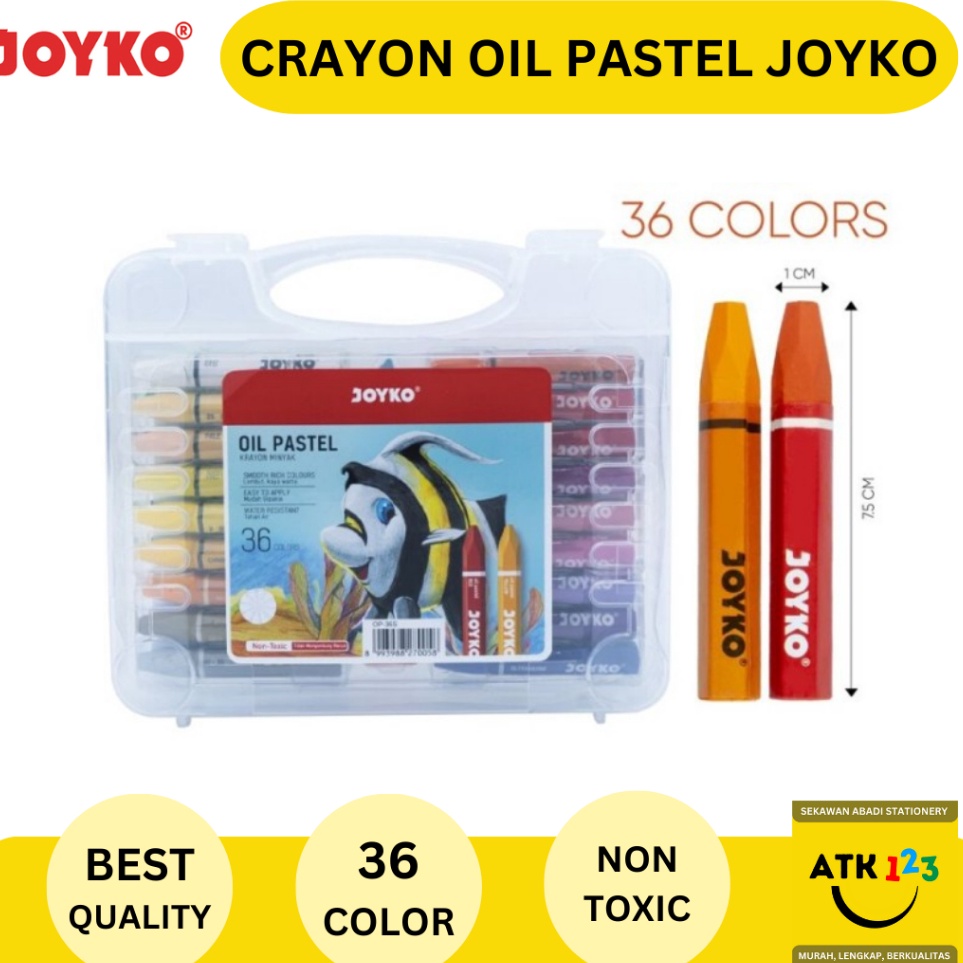 

↔Murah☈ Crayon Oil Pastel Krayon Minyak TiTi Joyko 36 Warna M77