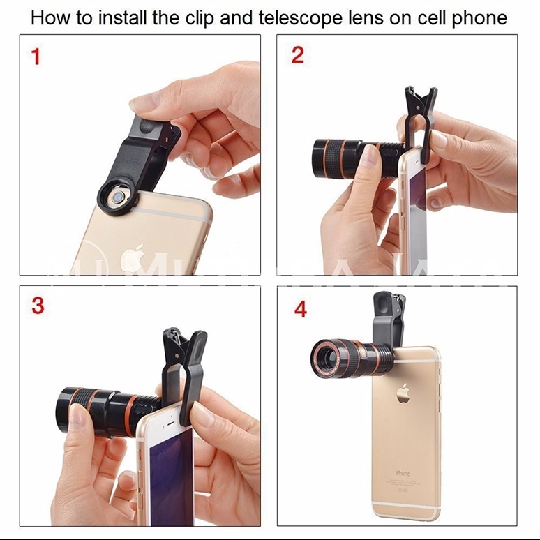 Lensa Hp Apexel 8X Tele Zoom Wide Lens Macro Hd