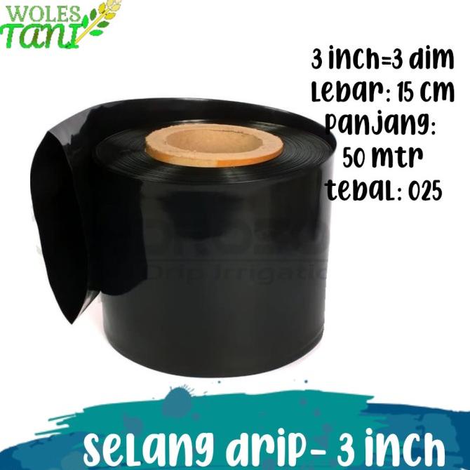 +%+%+%] Selang Drip Selang Irigasi Hitam 3 Inch Panjang 50 Meter
