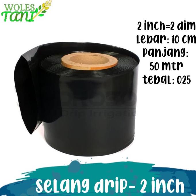 ~~~] Selang Drip Selang Irigasi Hitam 2 Inch Panjang 50 Meter