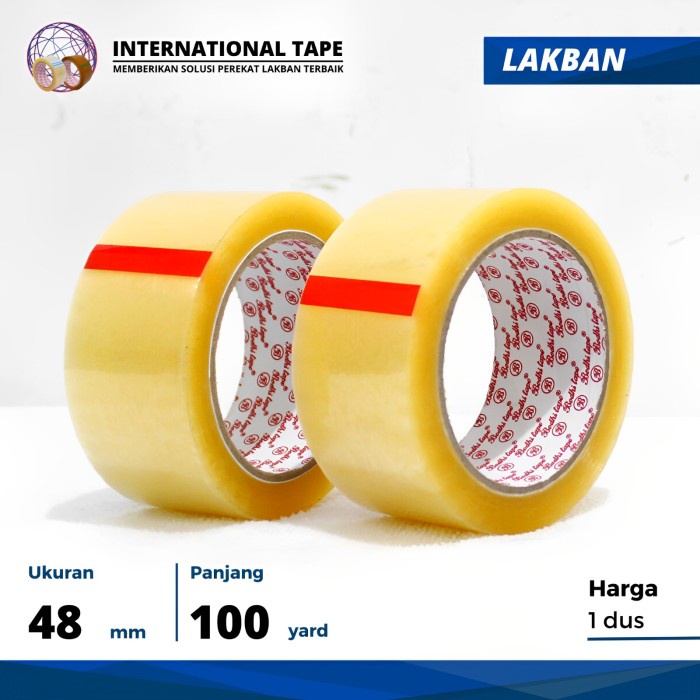 

Terlaris Lakban Opp Lakban Bodhi " Bening Coklat 48Mm X 100 Yard Tape "Perdus