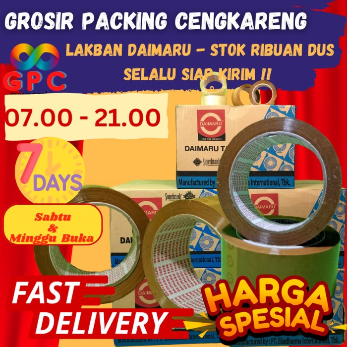 

Terlaris Lakban Daimaru 2 Inch 90 Yard (Instant) - Kirim Dari Daerah Cengkareng