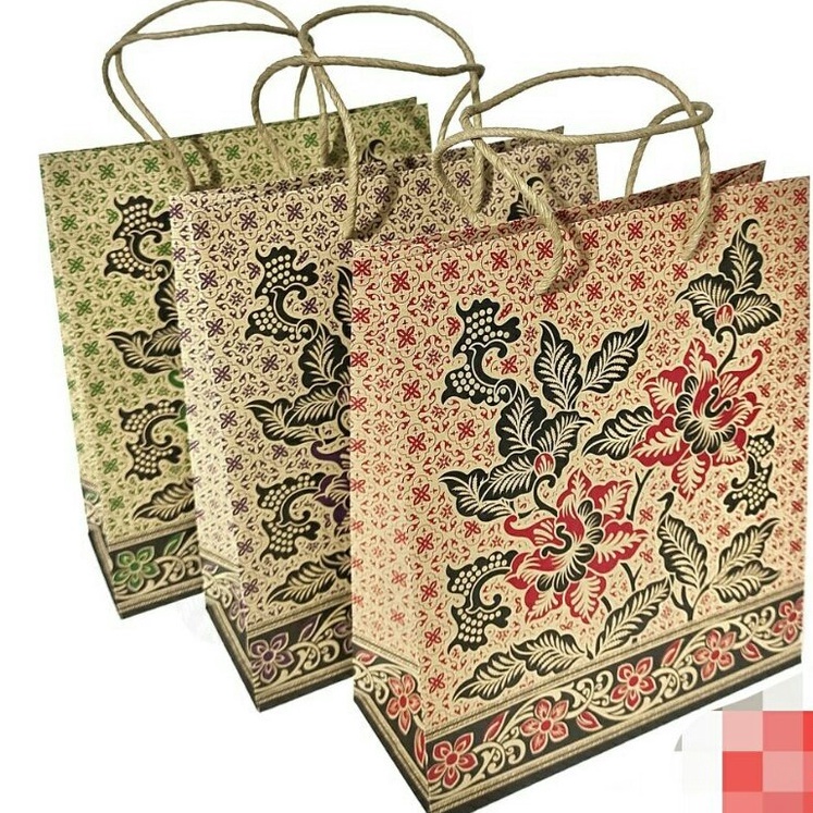 

✢Bayar Di Tempat✰➚ PJJBU PAPER BAG / TAS KERTAS MOTIF BATIK OKEY (10 PCS) I64 ✽Diskon