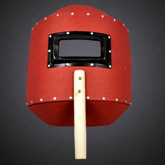 Terlaris Topeng Kedok Las Model Pegang Merah - Pelindung Wajah Gagang Kayu