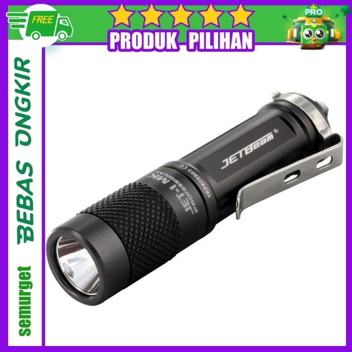 Terlaris Jetbeam Jet-1 Mk Tiny Flashlight Senter Led Cree Xp-G2 480 Lumens