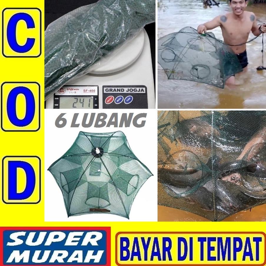 Terbaik Rak3 F Perangkap Ikan 6 Lubang Jaring Udang Belut Kepiting Pancing 6Lubang Lobang Hexagonal 