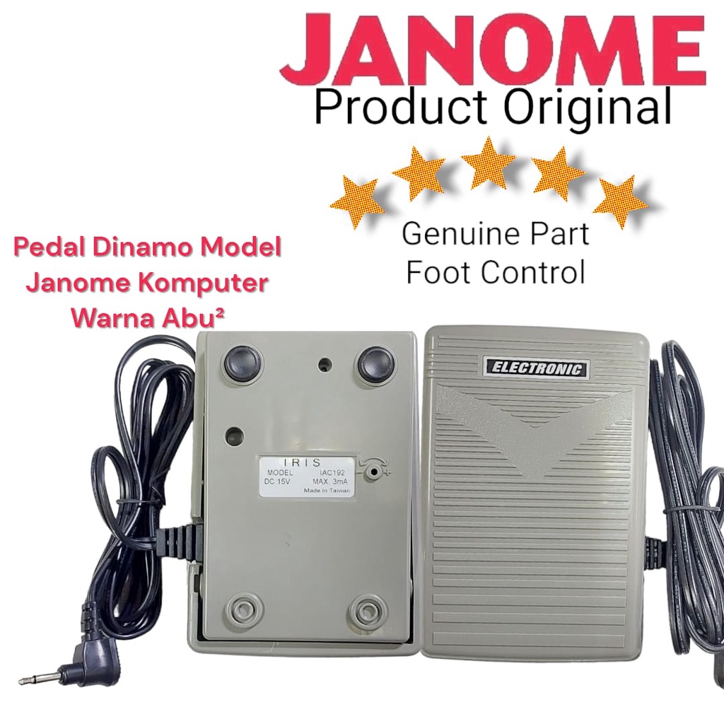 pedal injakan dinamo mesin jahit janome komputer/digital