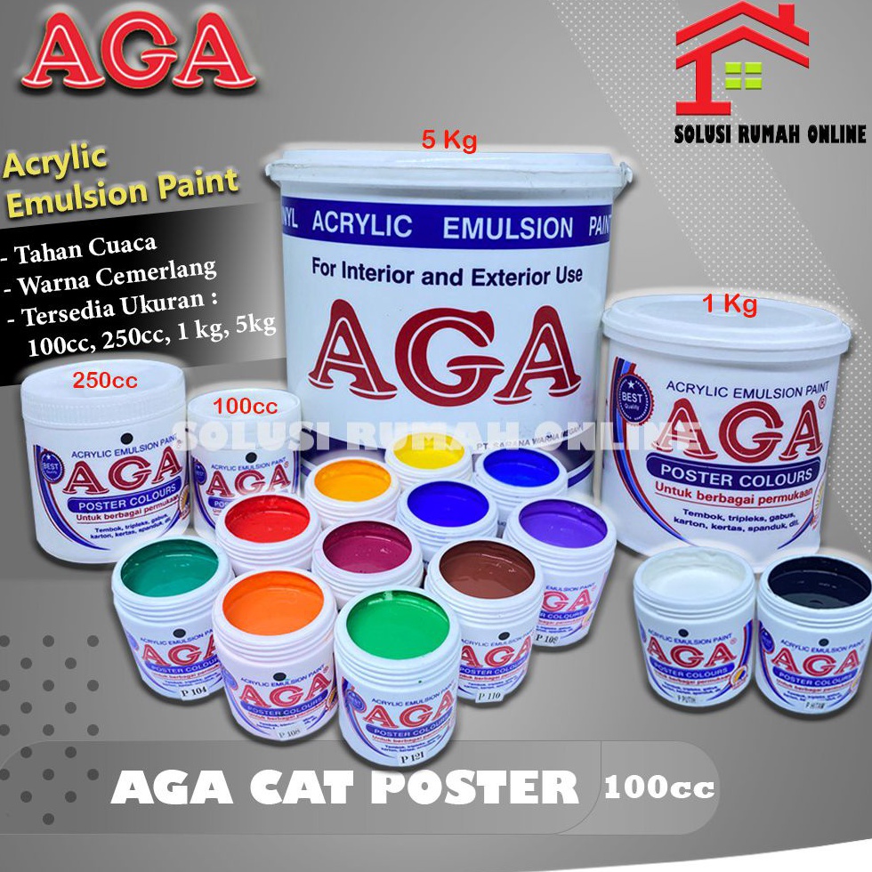 

whkk -33 Cat AGA Poster Acrylic / Akrilik / Dekor / Gabus Lukis 100 cc W8Q