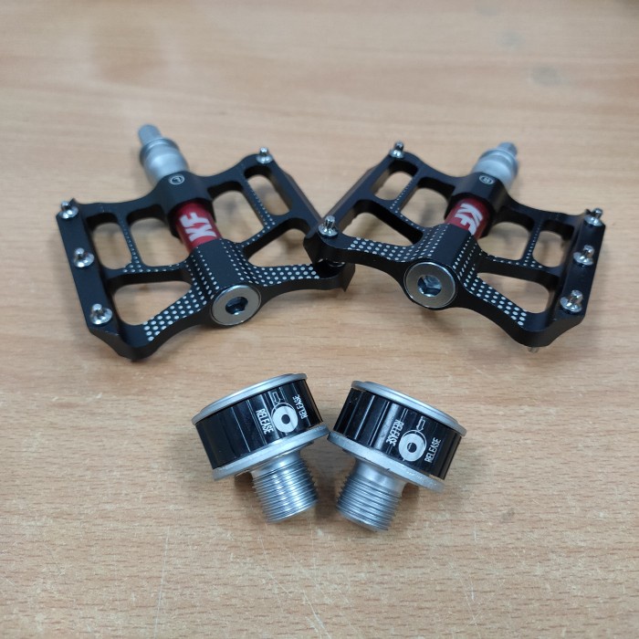 Terlaris Pedal Quick Release Kfisher Bearing Peda Sepeda Black Red