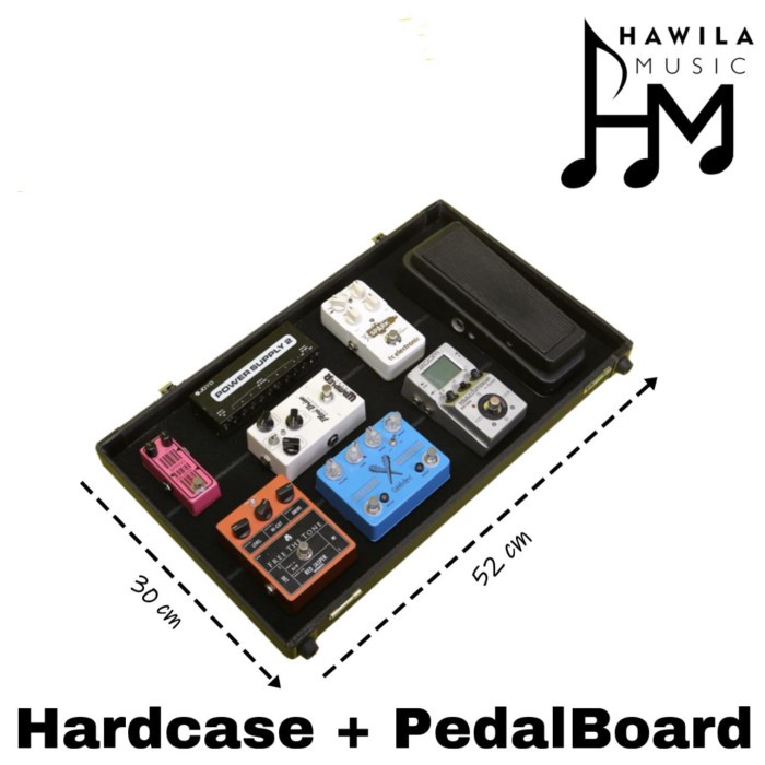 Terlaris Pedalboard Pedal Board Train + Hardcase Koper Rak Pedal Effect Tonebox