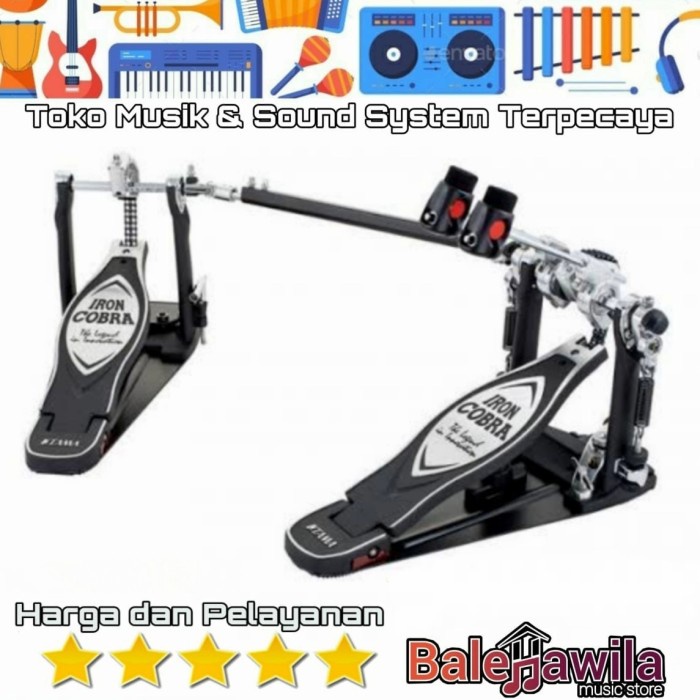 Terlaris Double Pedal Drum Tama Iron Cobra Hp900Rwn Hp900 Rwn Ori