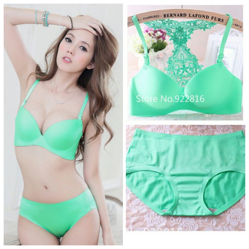 Bra set seamless bh dan celana dalam setelan pakaian dalam