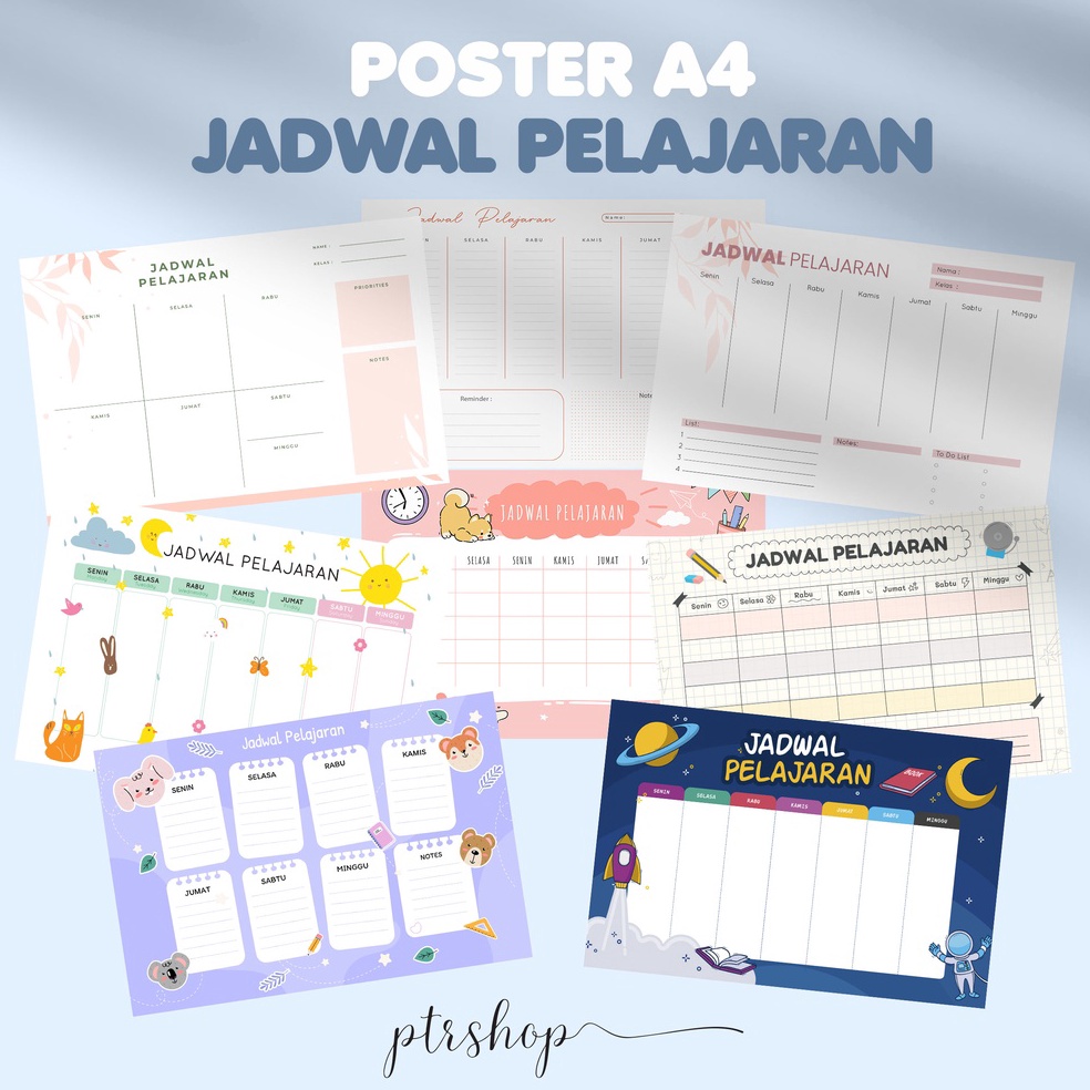 

PROMO POSTER JADWAL PELAJARAN SEKOLAH WEEKLY SCHOOL SCHEDULE 20x30 l7eeo