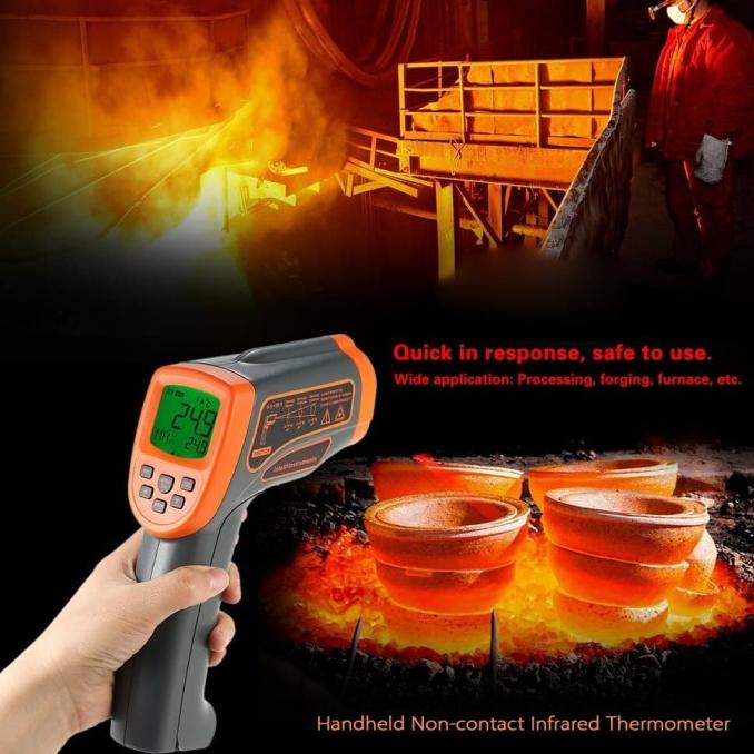 ```````] Smart Sensor Digital Laser Infrared Thermometer Gun 18-1650