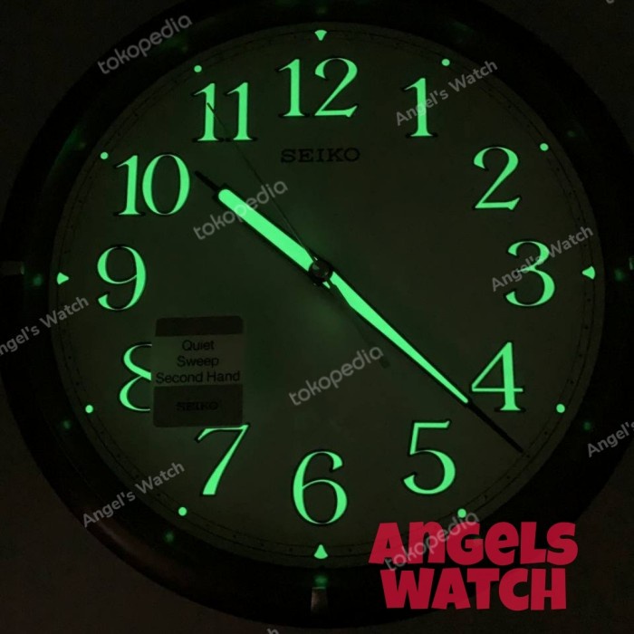 Qxa734 Jam Dinding Seiko Lumibrite Glow In The Dark Original Bestseller Jam Dinding