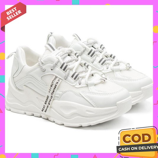 Sepatu Wanita Terbaru 2023 Korean Style Dewasa  Sneakers Perempuan Asli Ori 2022 Warna Putih Viral T