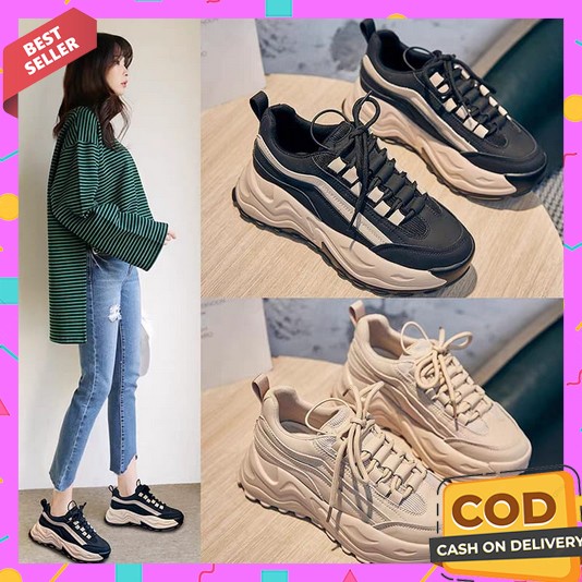 Sepatu Wanita Terbaru 2023 Korean Style Dewasa  Sneakers Perempuan Asli Ori 2022 Warna Putih Viral T