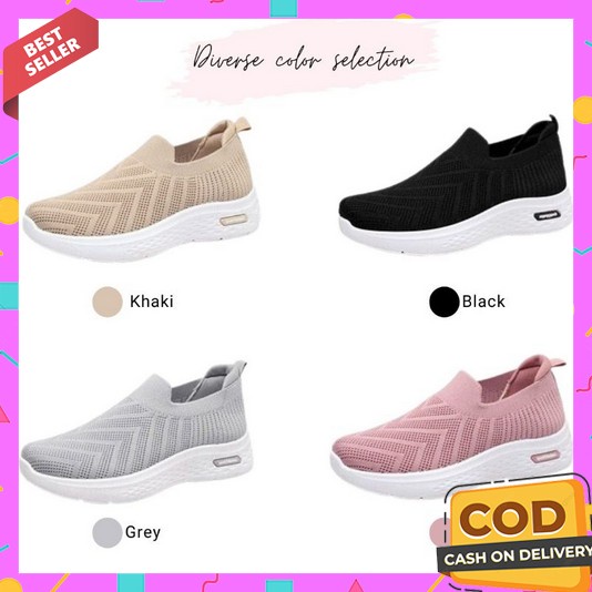 Sepatu Wanita Terbaru 2023 Korean Style Dewasa  Sepatu Senam Trendi Loafers Docmart Korea Slip On Ol