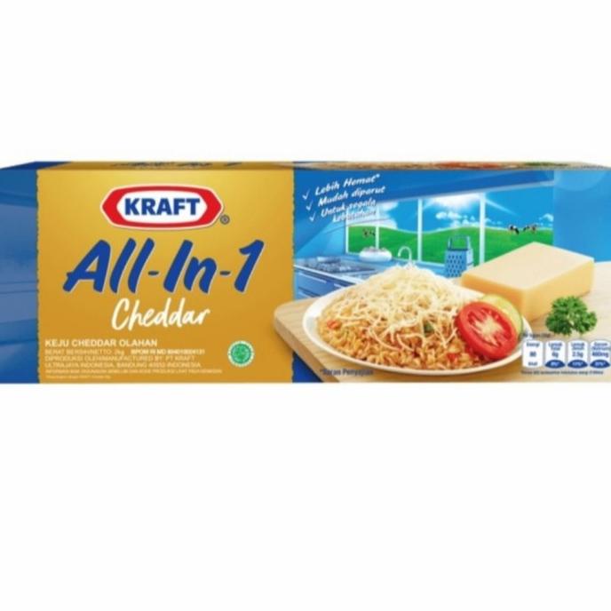 PROMO SPESIAL keju kraft cheddar all in one 2kg/ all in 1