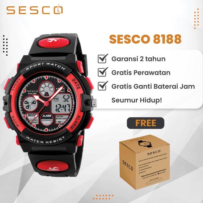 SESCO 8188 Jam Tangan Analog Digital Anak Original Bergaransi Resmi