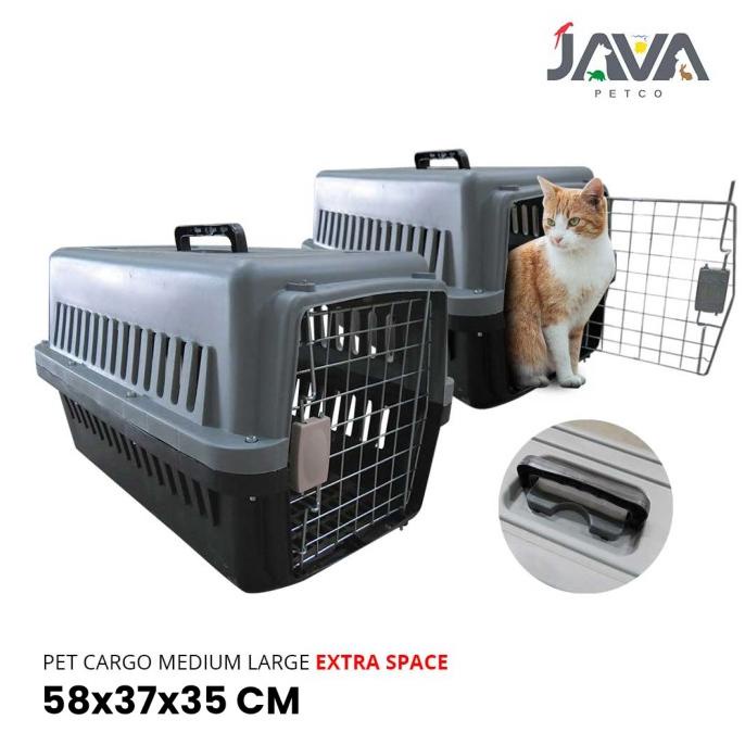 Pet Cargo Medium Large EXTRA SPACE 58x37x35 /Pet Cargo Kucing/Kelinci