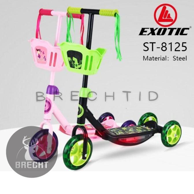 Mainan Anak Sekuter Exotic ST-8125 Steel Ada Musik