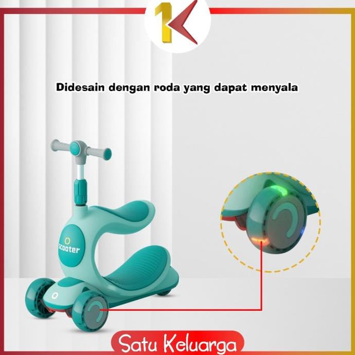 SK-M191 Scooter Anak 3 IN 1 Mainan Dorongan Anak / Otoped Skuter Anak